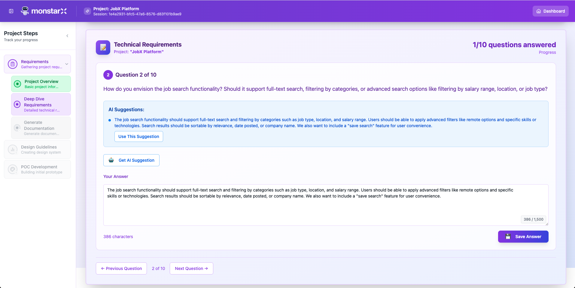 MonstarX demo step 6